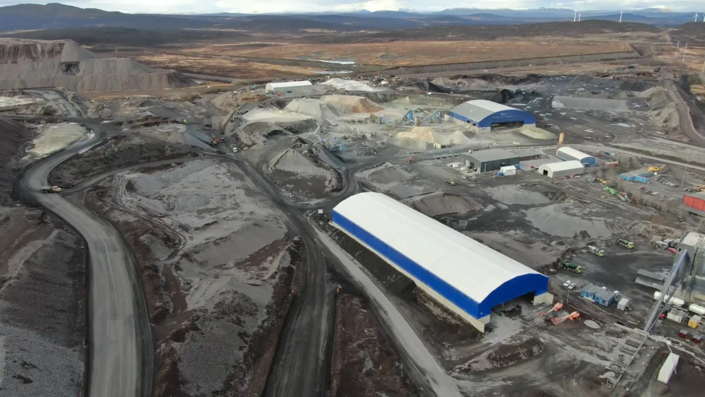 Hall for lagring av betongmateriale på LKAB Berg og Betongs anlegg i Kiruna